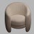 Crate & Barrel Fernie Accent Chairs & Ottoman, Boucle Vegan Lamb Fur Upholstery, 3 Pieces For Sale In Tampa - Image 6 of 12
