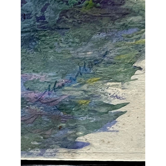 Baby Blue Raul Mina Mora (American 1915-1996) Gouache on Board 'Venice' - Signed For Sale - Image 8 of 8