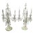 Mid 20th Century Cut Glass 3-Light Girandole Lamps - A Pair For Sale
