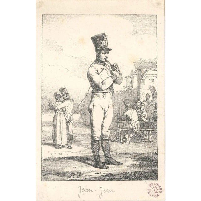 Jean-Jean is a fine black and white lithograph, realized by Horace Vernet (1789-1863). This beautiful original print,...