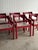 Postmodern Set of Six Vintage Red Lacquered Dining Armchairs, Attributed to Vico Magistretti For Sale - Image 3 of 18