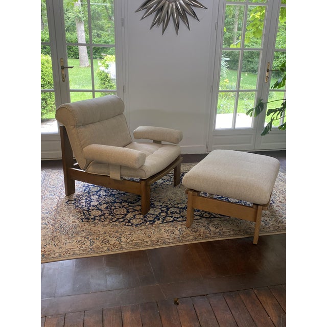 Set of Armchair and Otoman from Rolf Benz, Germany, 1980s For Sale - Image 6 of 15