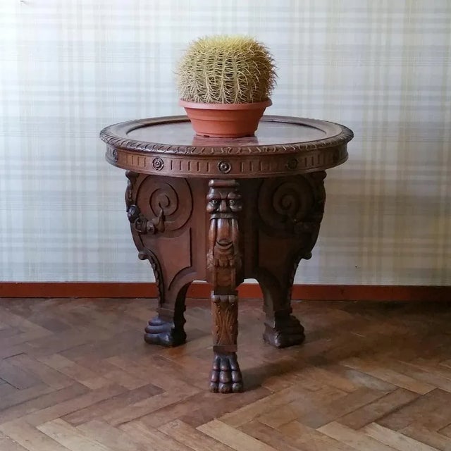 Side Table with Red Marble Top, Late 19th Century For Sale - Image 3 of 9