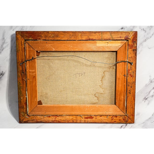 Wonderful Framed Vintage Mid Century Seascape Ocean Coastal Oil Painting Home Wall Decor For Sale - Image 10 of 10