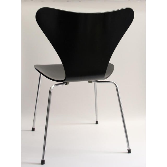 1960s Model 3107 Black Chair from Fritz Hansen, 1960s For Sale - Image 5 of 10