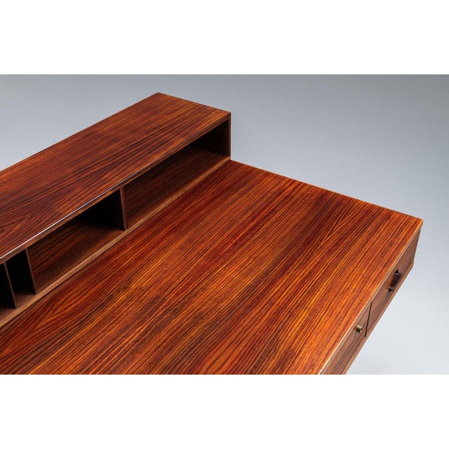 Flip-Top Partners Desk in Rosewood attributed to Peter Løvig Nielsen for Løvig, Denmark, 1960 For Sale - Image 14 of 18