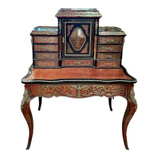 A Napoleon III Boulle Inlay “Bonheur Du Jour” Lady’s Desk For Sale