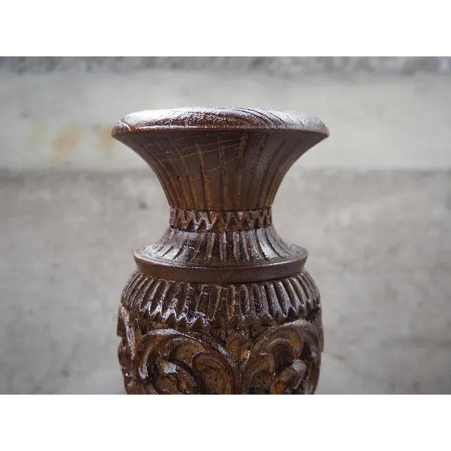 Mid-Century Wooden Vase, Czechoslovakia, 1960s For Sale - Image 11 of 13