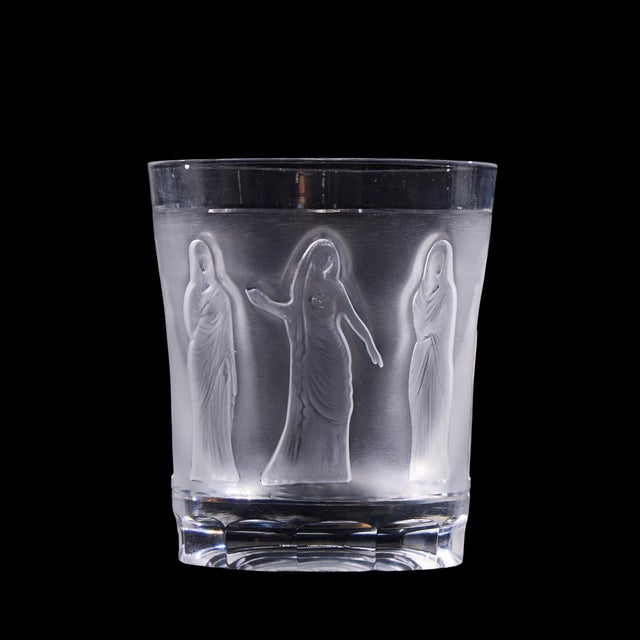 French Early 20th Century Lalique French Femmes Crystal Whiskey Tumbler Glasse For Sale - Image 3 of 6