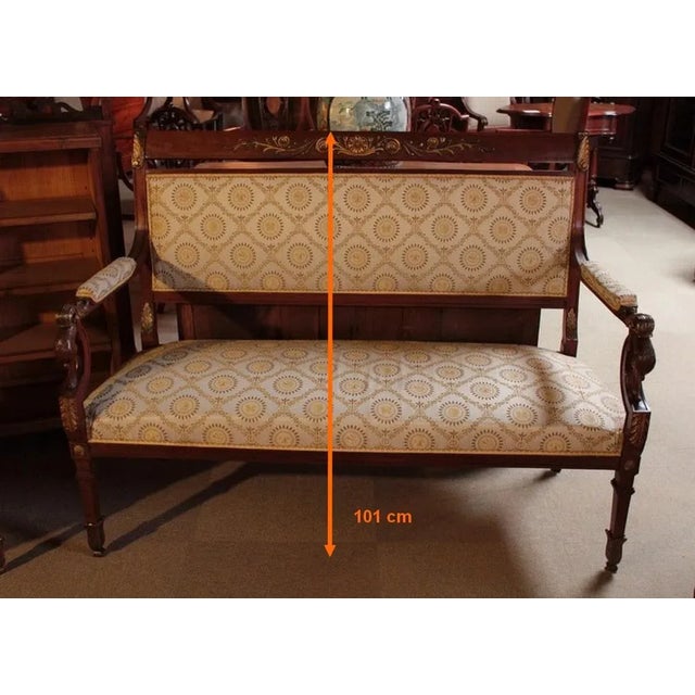 Return of Egypt Living Room Set in Mahogany, Set of 3 For Sale - Image 14 of 17