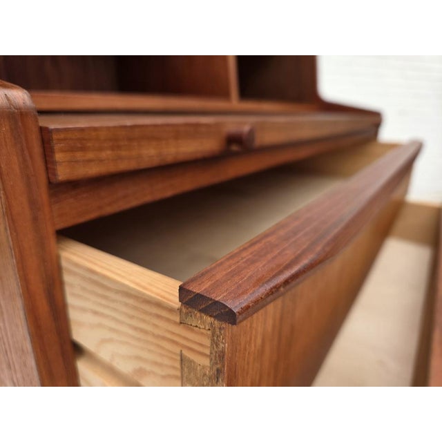 1970s Danish Teak Chest of Drawers with Folding Mirror, 1970s For Sale - Image 5 of 16