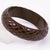 Plastic Cocoa Brown Bakelite Bracelet Bangle with Pineapple Carving For Sale - Image 7 of 8