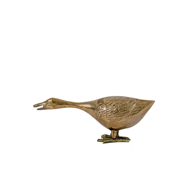Vintage Mid-Century Modern Solid Brass Geese For Sale - Image 9 of 10