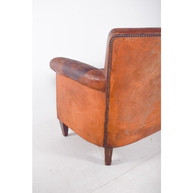 Portuguese Three-Seater Sofa in Brown Leather, 1980s For Sale - Image 9 of 12