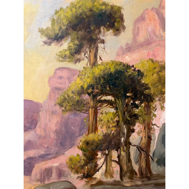 1910's "Desert Landscape" Oil Painting For Sale - Image 4 of 6