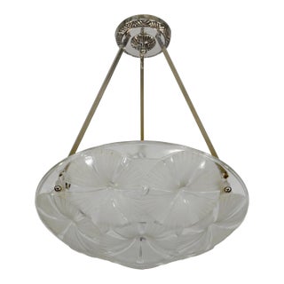 French Art Deco Pendant Light by Francis Hubens & Degue - 1930 France For Sale