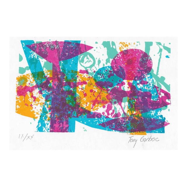 Abstract Serigraph by Tony Garboc For Sale