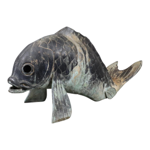 Monumental Brass or Bronze Fish or Koi Statue