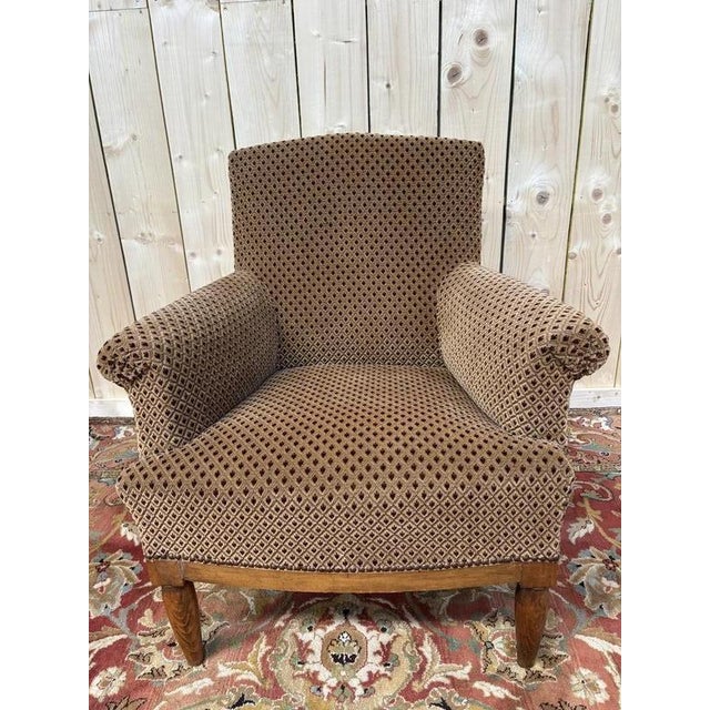 Beige Louis XVI Style Bergère Chair For Sale - Image 8 of 8