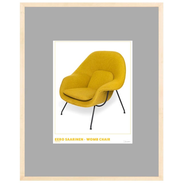 Eero Saarinen Womb Chair Print - Mid-Century Still Life Photograph (11x14 Framed Print) For Sale