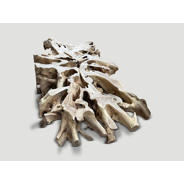 Andrianna Shamaris Monumental Teak and Rock Coffee Table, Screen or Headboard For Sale - Image 16 of 18