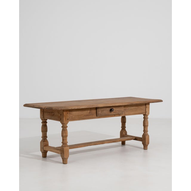 French Provincial Oak Coffee Table with Drawer, Circa 1970 For Sale - Image 14 of 14