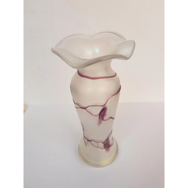 1920s Hand Blown Bohemian Vases by Freiherr Poschinger, Set of 2 For Sale - Image 5 of 6