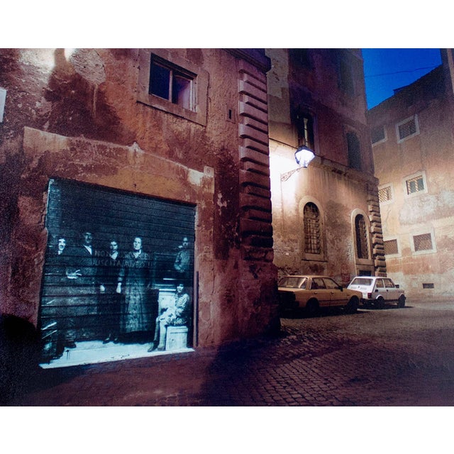 Shimon Attie, BEHIND PIAZZA MATTEI, ROME, ITALY Judaica Contemporary Photograph For Sale