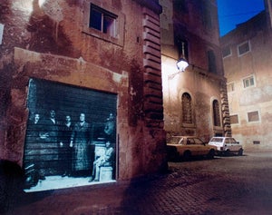 Shimon Attie, BEHIND PIAZZA MATTEI, ROME, ITALY Judaica Contemporary Photograph