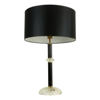 Murano Glass and Alabaster Table Lamp by Tommaso Barbi, 1970s For Sale