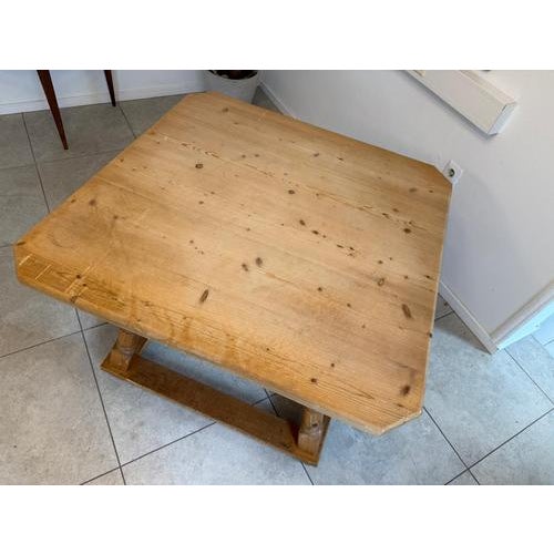 Farmhouse Table in Wood For Sale - Image 5 of 6