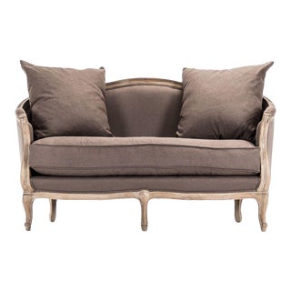 Hollow Maison Settee in Aubergine For Sale