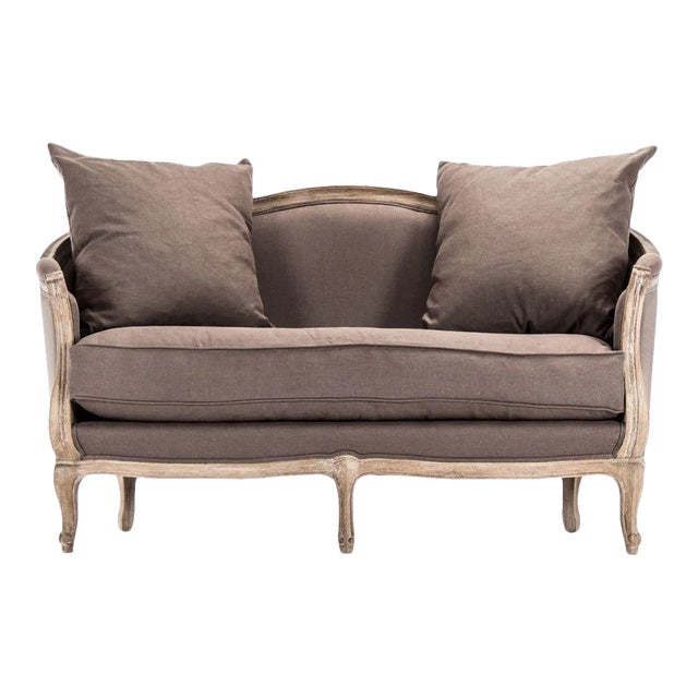 Hollow Maison Settee in Aubergine For Sale