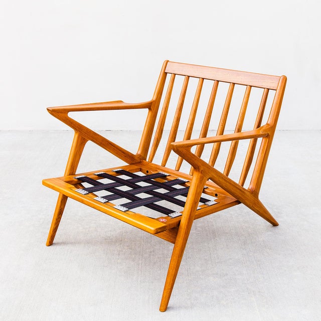 1960s Original Teak Z Chair by Poul Jensen for Selig, Danish Mid Century Modern For Sale - Image 13 of 16
