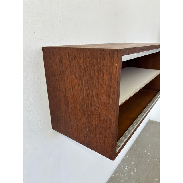Mid-Century Modern Mid 20th Century Pair of Floating Wall Cabinets in the Style of George Nelson For Sale - Image 3 of 12