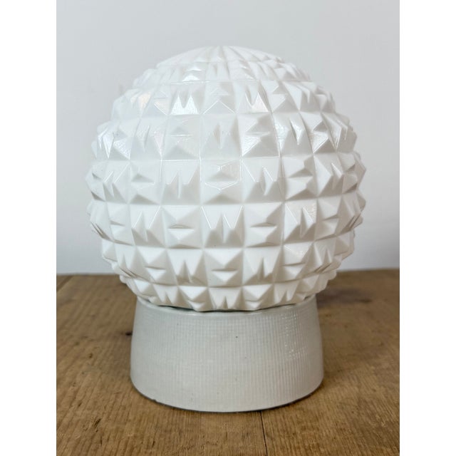Vintage White Porcelain Ceiling Light, 1970s For Sale - Image 4 of 13