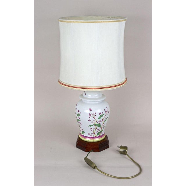 Vintage Ceramic Table Lamps with Lampshades, 1970s, Set of 2 For Sale - Image 14 of 18