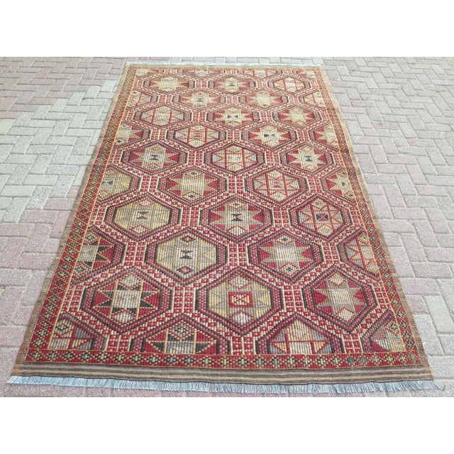 Mid 20th Century Large Aesthetic Jijim Kilim Rug For Sale - Image 11 of 11