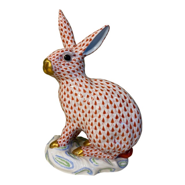 Mid 20th Century Large Red Herend Bunny For Sale