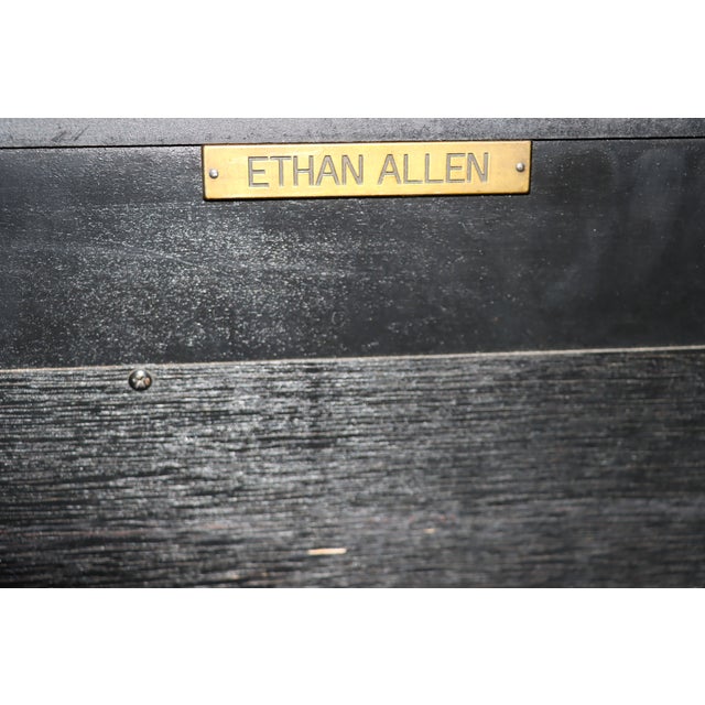 Ethan Allen Chinoiserie Serpentine Console Cabinet / Sideboard For Sale - Image 16 of 16