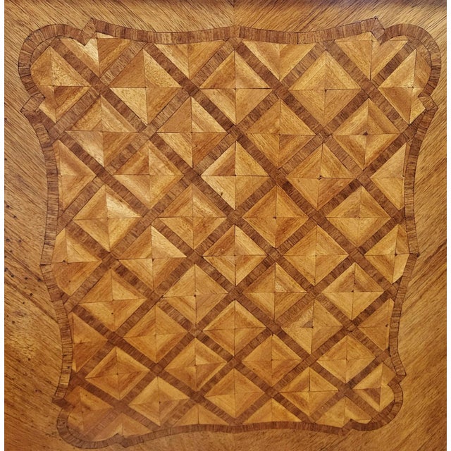 French 19th C Satinwood Inlay Marble Top Chest Commode by A. Vallot For Sale - Image 15 of 18