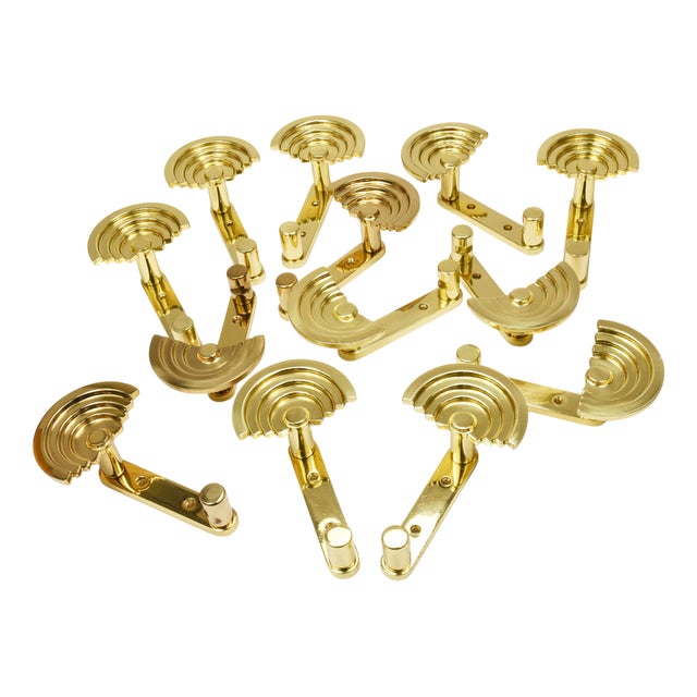 Postmodern Brass Wall Coat Hook attributed to Ettore Sottsass for Valli & Valli, Italy, 1985 For Sale