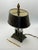Vintage French Bouillotte Style Two-Light Desk Lamp With Black Tole Shade For Sale - Image 4 of 7