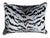 Modern Scalamandre Silk Velvet Tigre Silver & Black Down Pillow For Sale - Image 3 of 4