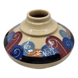 Art Deco Ceramic Vase from Simone Larrieu, 1930s For Sale