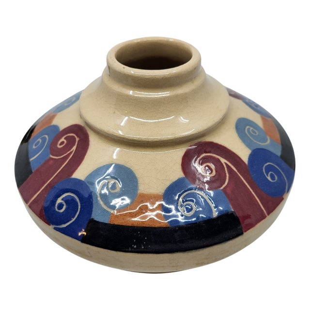 Art Deco Ceramic Vase from Simone Larrieu, 1930s For Sale