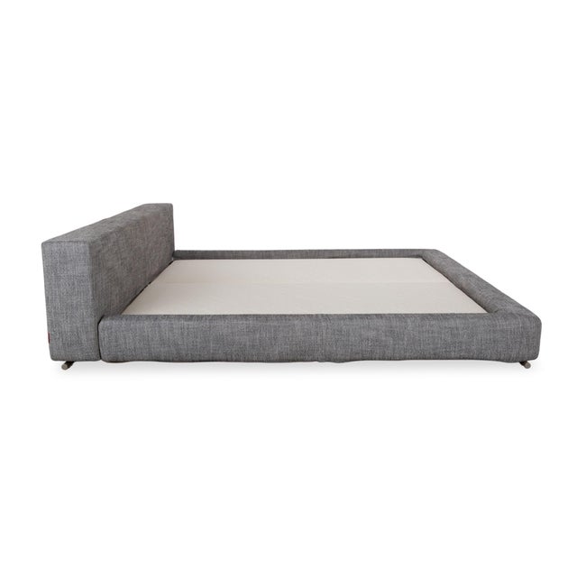 Ipanema Fabric Bed in Grey by Poliform For Sale - Image 9 of 13