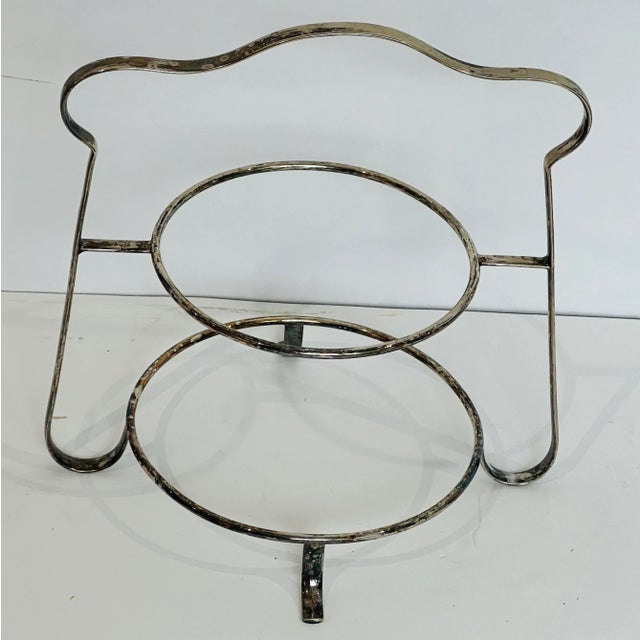 Charming Englsih silver plate muffineer for two plates. Elegant serve ware for the hostess. 5.5”on the inner diameter of...