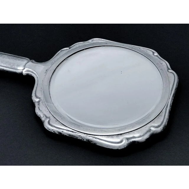 Silver Art Deco Mirror from Hoka, Germany, 1930s For Sale - Image 8 of 9