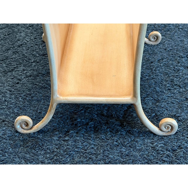 Metal Mid 20th Century Piero Fornasetti Style Magazine Rack For Sale - Image 7 of 12